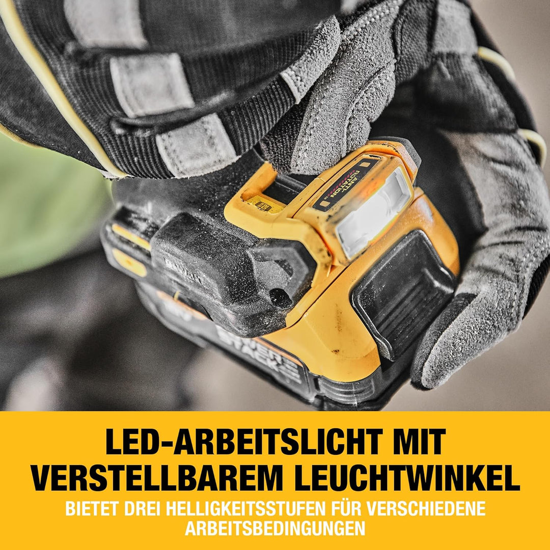 Dewalt 18V Akku-Schlagbohrschrauber DCD805NT (bürstenloser Motor, 2-Gang-Vollmetallgetriebe, mit LED