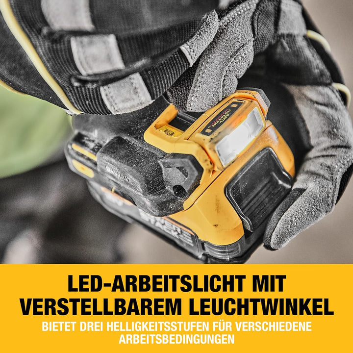 Dewalt 18V Akku-Schlagbohrschrauber DCD805NT (bürstenloser Motor, 2-Gang-Vollmetallgetriebe, mit LED
