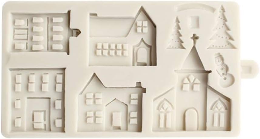 AXspeed 3D Weihnachten Silikon Kuchenform Weihnachtsbaum Haus Fondant Form Schokolade Gebäck Backfor
