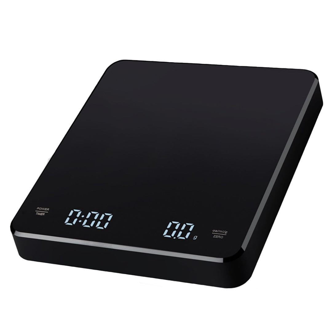 Lancoon Kaffeewaage mit Timer 3kg/0,1g Kleine Kaffeewaage mit Schwerkraftmessgerät Wiederaufladbar K