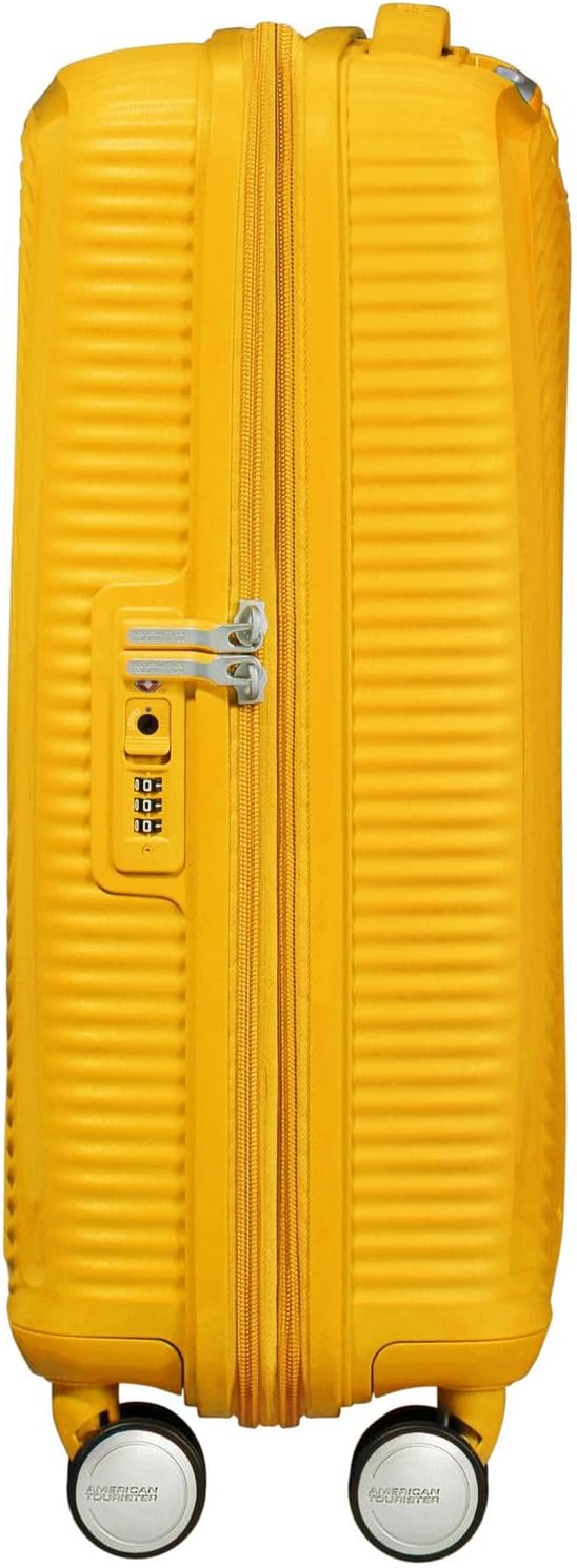 American Tourister Soundbox - Spinner S Erweiterbar Handgepäck, 55 cm, 41 L, Gelb (Golden Yellow) Ge