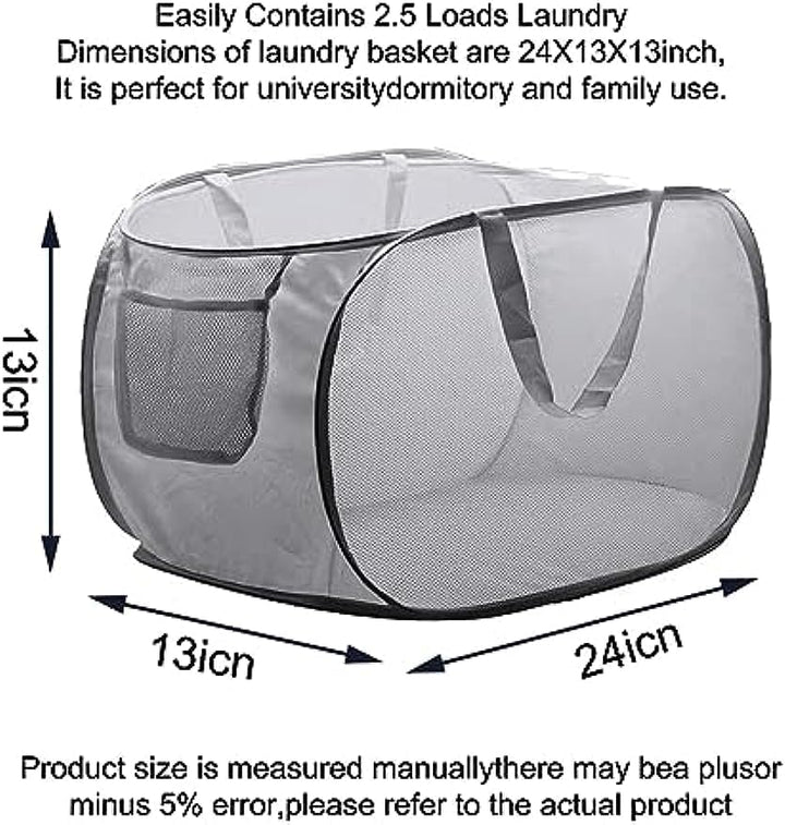 Pop Up Wäschekorb Faltbarer Wäschekorb 2 Stk(36 * 36 * 58 Cm) Wäschetonne Wäschekorb klappbar mit Gr