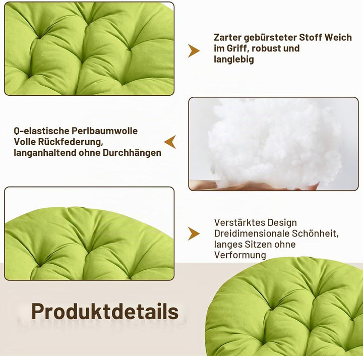 4er Set Stuhlkissen Rund, 40cm Bequemes Sitzkissen Gefüllte Sitzkissen, Runden Bodenkissen Stuhlaufl