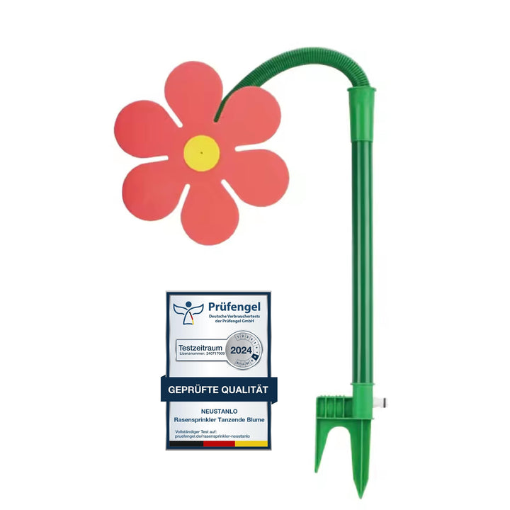 Neustanlo | Rasensprinkler Tanzende Blume | Farbe: Rot | Bewässerung Sprenger beweglich | der ideale