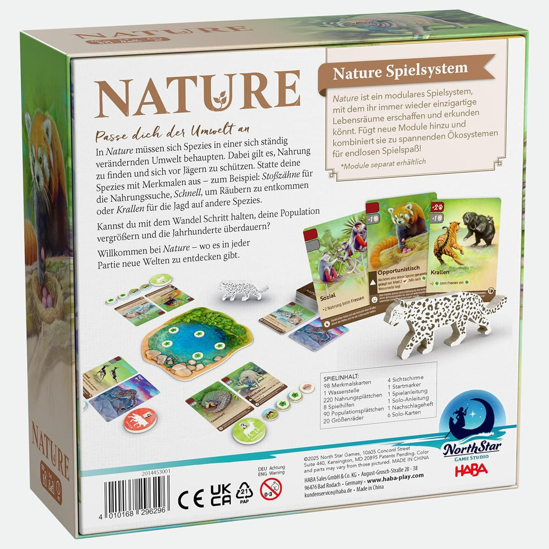 HABA Nature – Spannendes Ökosystem Brett- und Kartenspiel – Strategisches Spiel für 2–4 Spieler mit