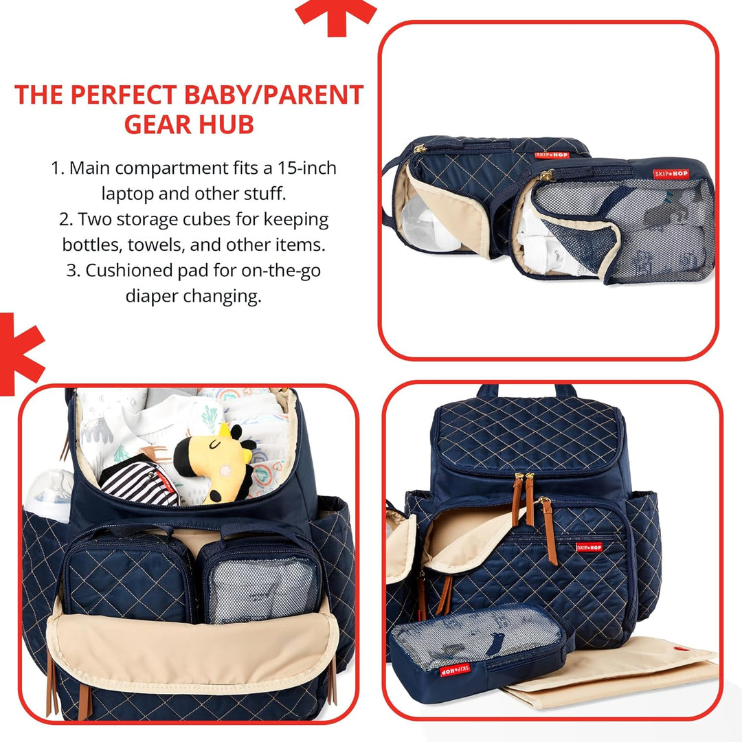 Skip Hop Wickeltaschen-Rucksack Navy, Navy