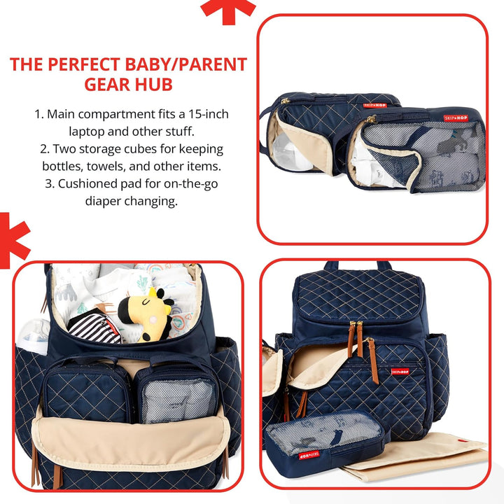 Skip Hop Wickeltaschen-Rucksack Navy, Navy
