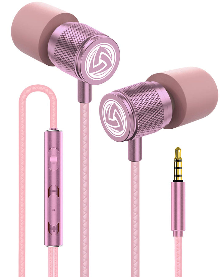 LUDOS Ultra Kopfhörer In Ear Ohrhörer mit Kabel und Mikrofon, Kristallklarer Klang, Ausgewogene Höhe
