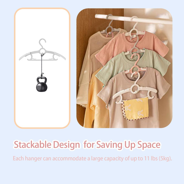 ManGotree Baby Kleiderbügel für Kinderzimmer Kleiderschrank, 28cm-36.8cm Einstellbare Anti-Rutsch-Ki