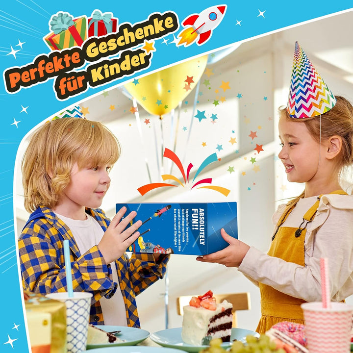 Rakete Luftdruck, Outdoor Spielzeug für Kinder - Geschenke für Jungen Mädchen Doppelt 6pcs, Doppelt