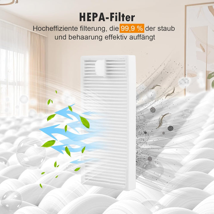 18 Stück Zubehörset für Eureka J12 Ultra Saugroboter mit 1 Hauptbürste 4 Wischtücher 4 HEPA Filter 4