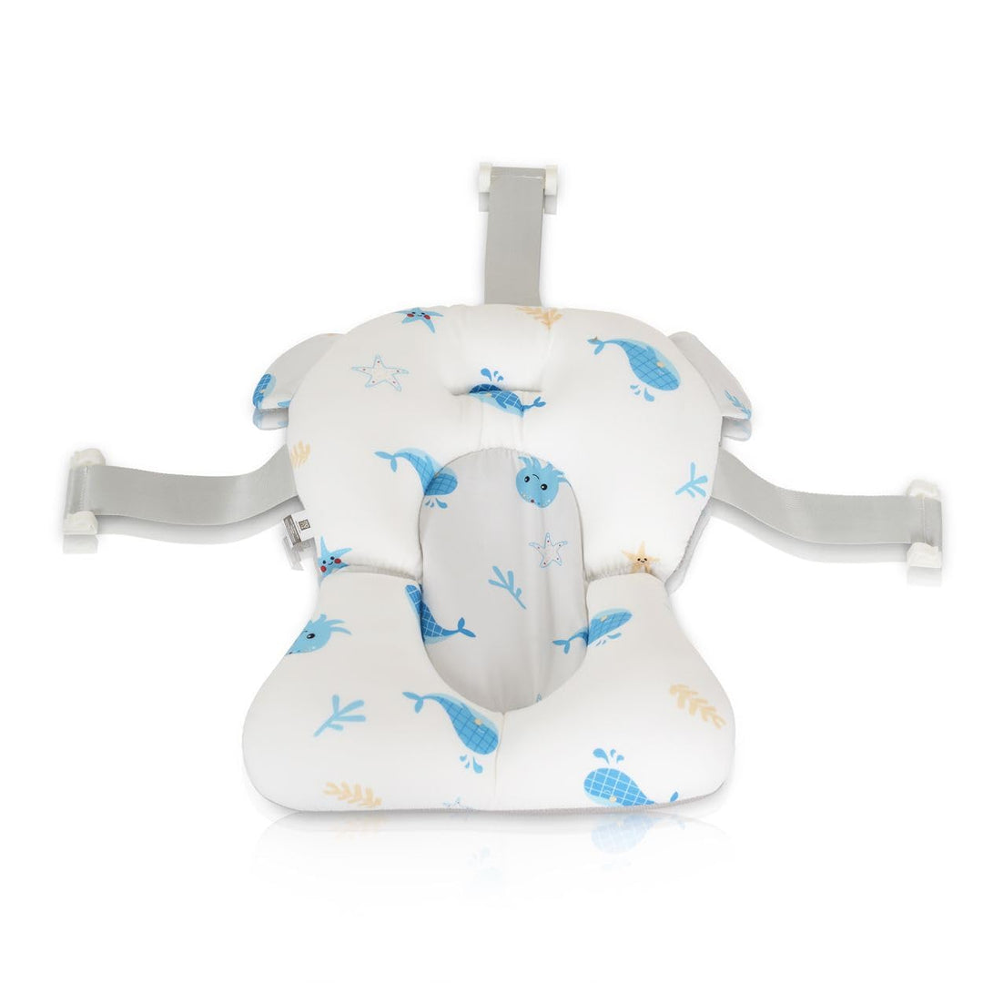 Moni Baby-Badekissen Sea Stars HA-B48, Badeauflage, Kunststoff Clips, ab Geburt blau, blau