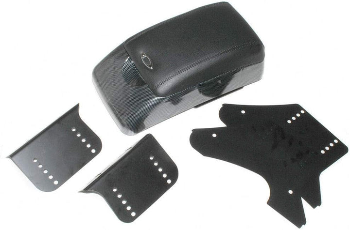 Universal Auto Armlehne Armlehne Mittelkonsole Aufbewahrungsbox Kunstleder Carbon