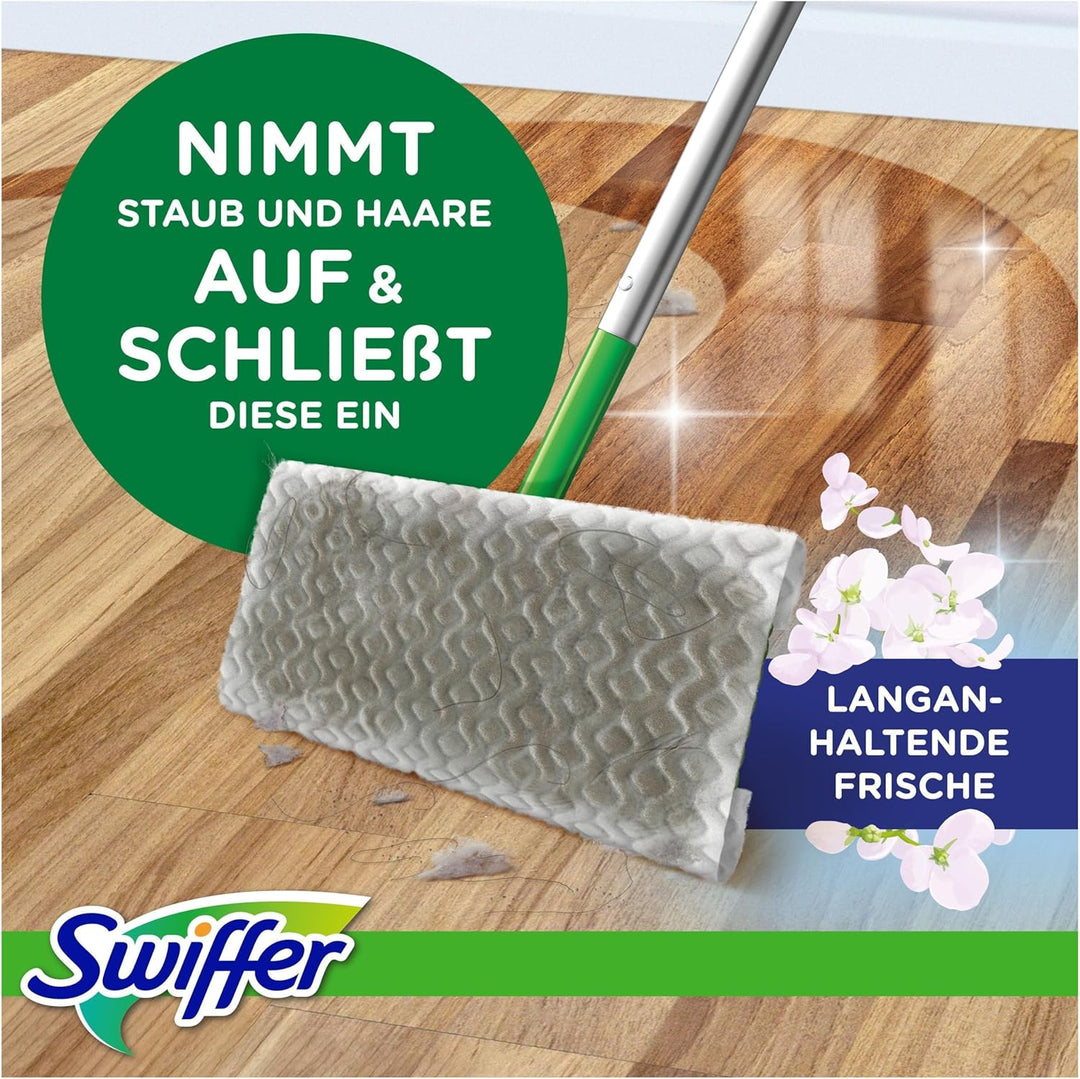Swiffer Bodenwischer Nachfüllpackung, 120 Trockene Und 3 Feuchte Bodentücher, Nimmt Schmutz Auf Und