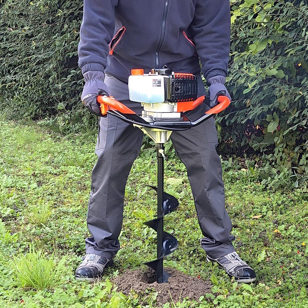 GT Garden Benzin Erdlochbohrer 3 PS, 52 cm3, ohne Bohrer