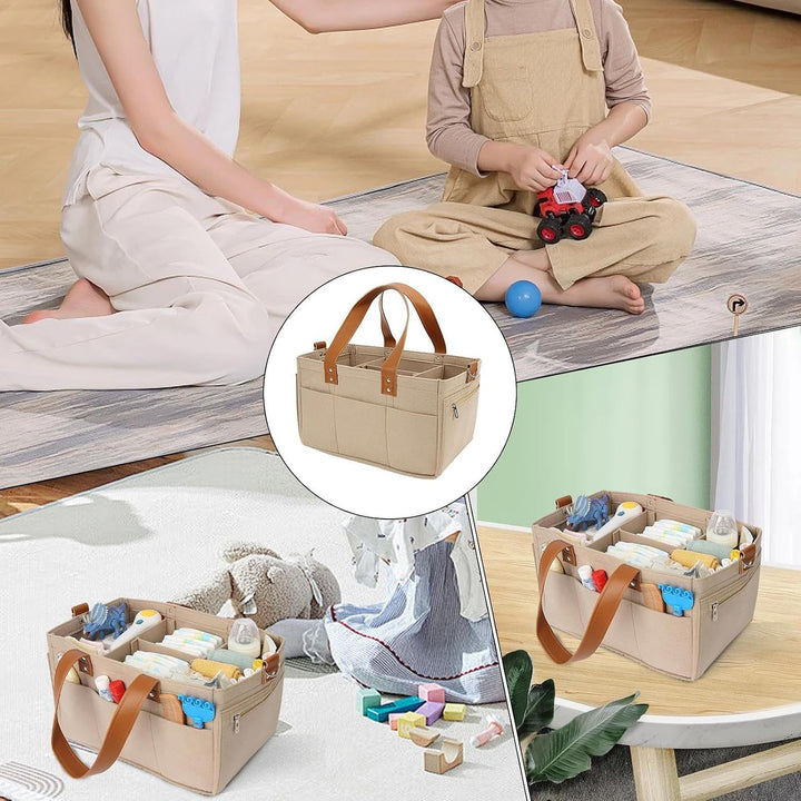 Filz-Kinderzimmertasche, Baby-Organizer-Tasche, Windelaufbewahrungstasche, Kinderzimmer-Windelkorb,