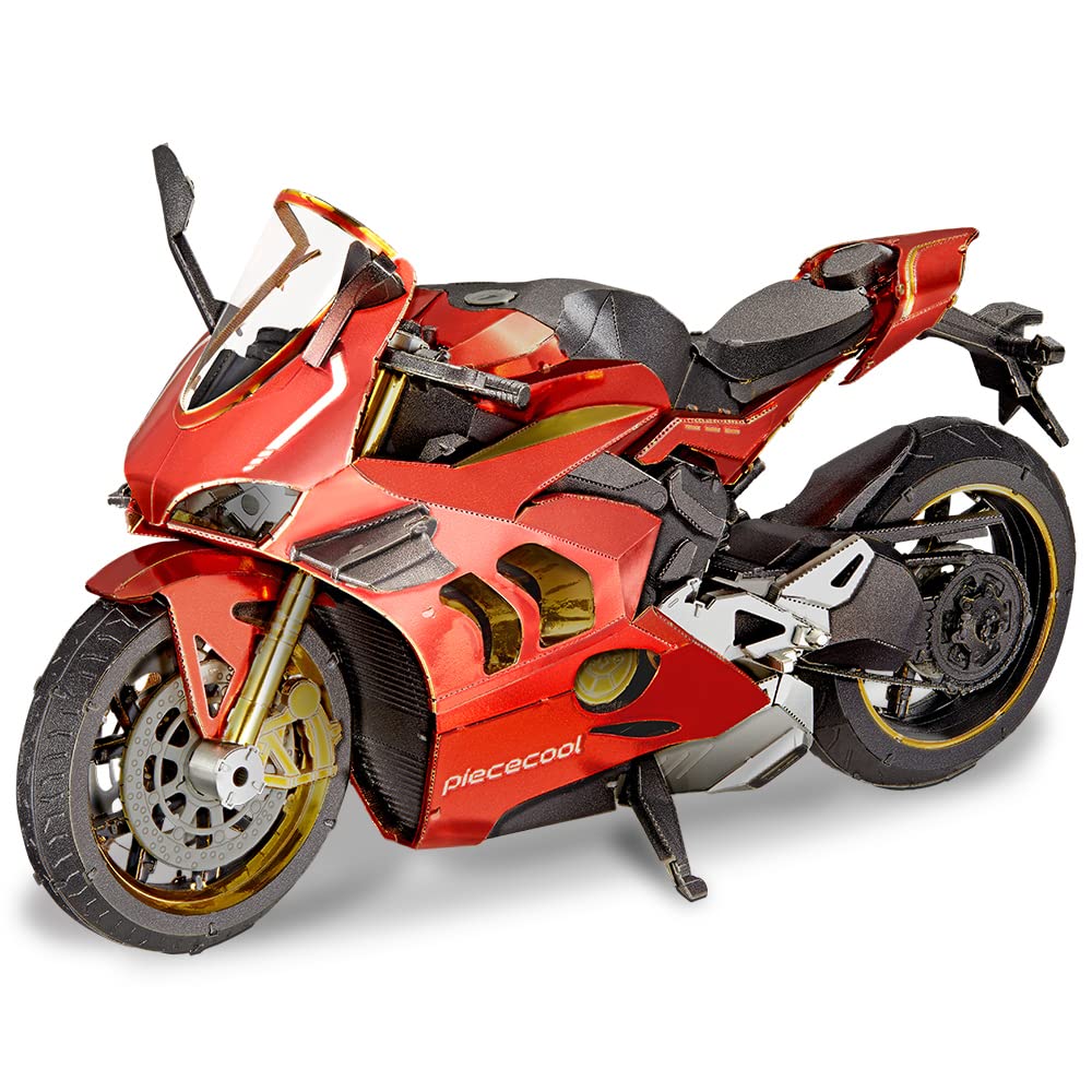 Piececool 3D Puzzle Metall, Motorrad für Modellbausatz Erwachsene, 3D-Puzzles zu Bauen, BAU, Bastel-