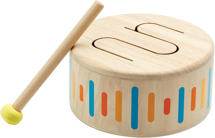 PlanToys Schlagzeug Kinder - Trommel Kinder - Musik Spielzeug ab 1 Jahr - Kindertrommel aus Holz - K