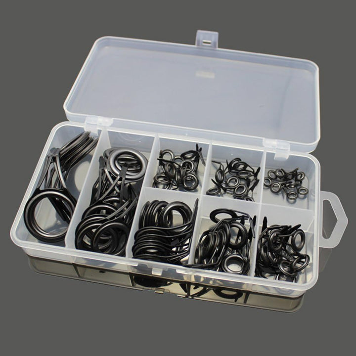 75pcs verschiedene Formate Ringe Angelrute Spinning Top Montage Reparatur Set