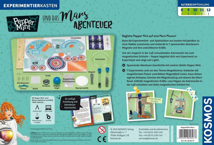 KOSMOS 606077 Pepper Mint und das Mars-Abenteuer, Erforsche Magnete und ihre unsichtbaren Kräfte auf