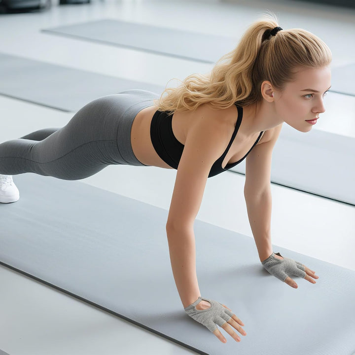 3 Paar rutschfeste Yoga-Handschuhe für Damen, fingerlose Workout-Handschuhe für Damen, Fitnessstudio
