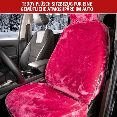 Walser Autositzbezug Teddy, Sitzbezug Kunstfell, Auto-Schonbezug in Lammfell-Optik, Flauschiger Plüs