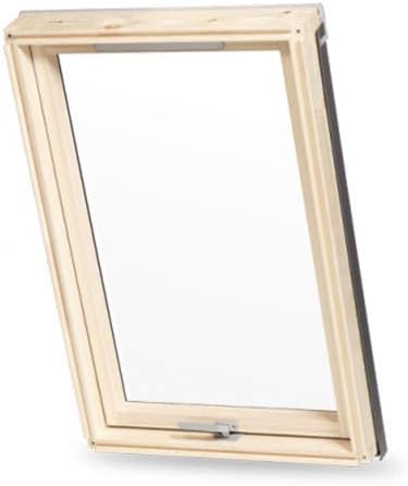 hochwertiges Holz Dachfenster Schwing mit Eindeckrahmen und Dauerlüftung 55x98 cm C4 C04 CK04 Abverk