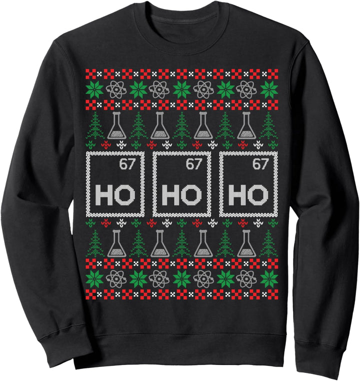 Elemental Holmium Christmas Chemistry Ho Ho Ho hässlicher Pullover Sweatshirt