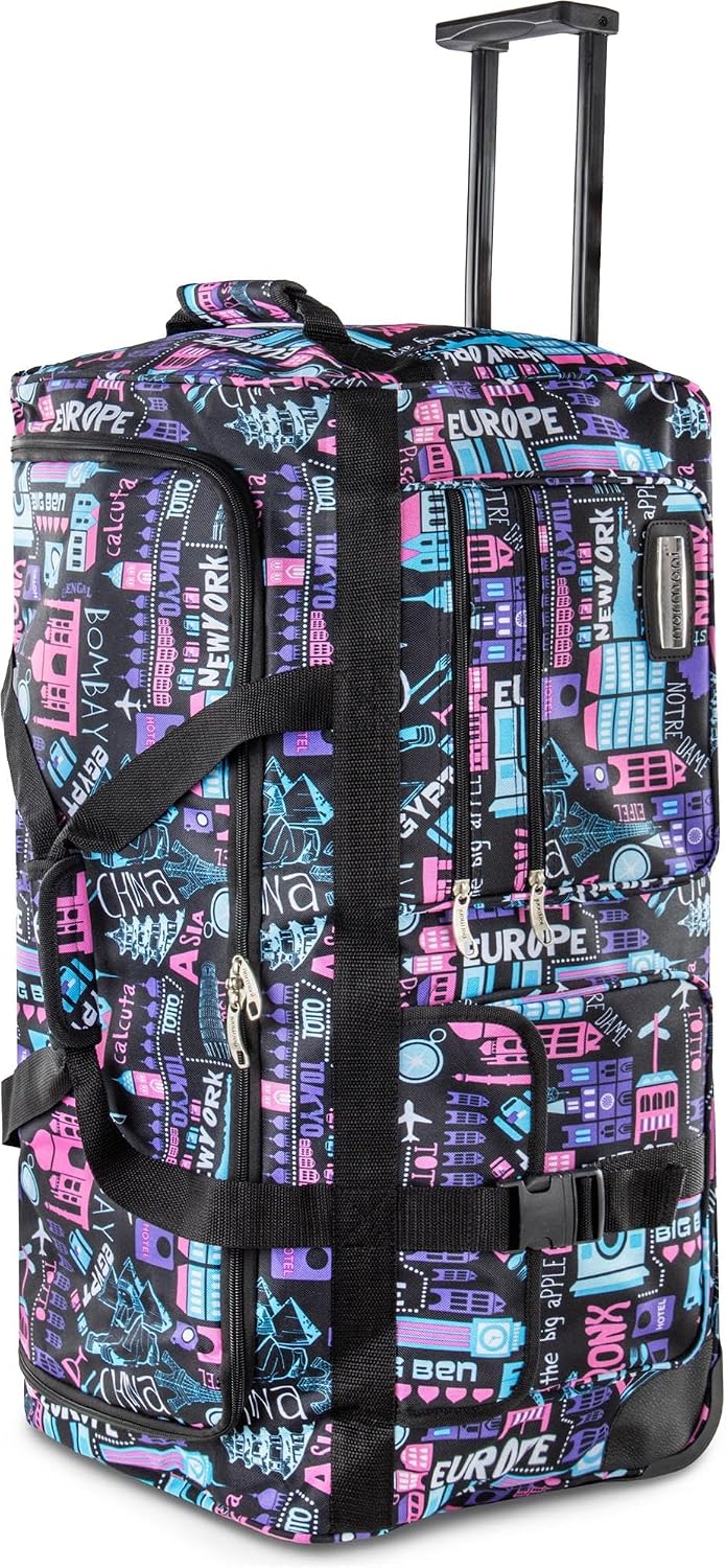 normani Reisetasche 80 L Reise-Trolley Jumbo XXL Big-Travel mit 3 Rollen und grossem Hauptfach - rie