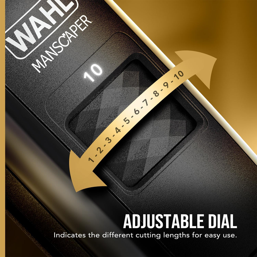 WAHL Manscaper Lithium Leisten- und Körpertrimmer, vollständig wasserdichter Trimmer, Nass-/Trockene