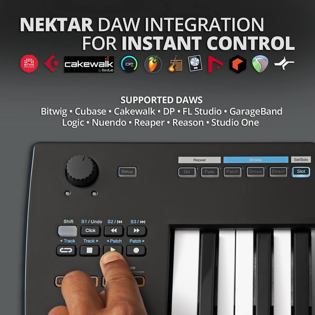 Nektar Impact GXP61 | USB MIDI Controller Keyboard with Nektar DAW Integration 61 Keys, 61 Keys