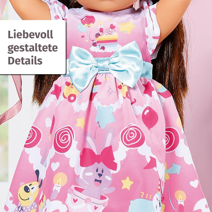 BABY born Partykleid Zapf Creation 834152 Deluxe Geburtstag 43cm-Puppenzubehör Puppenkleidung Set be