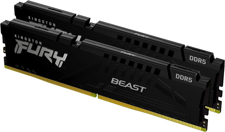 Kingston FURY Beast DDR5 16GB (2x8GB) 5200MT/s DDR5 CL40 DIMM Desktop Gaming Speicher Kit mit 2 - KF