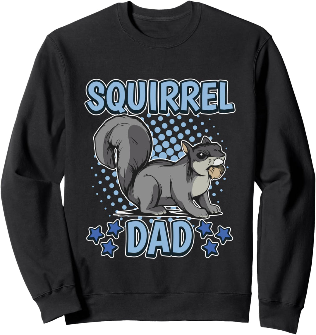 Herren Squirrel Dad Papa Vatertag Eichhörnchen Sweatshirt