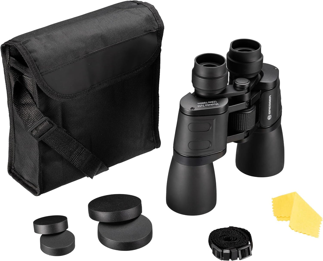 Bresser 7x50 Porro-Fernglas Muskoka Lichtstarkes Fernglas für Vogelbeobachtung, Naturerkundung, 122