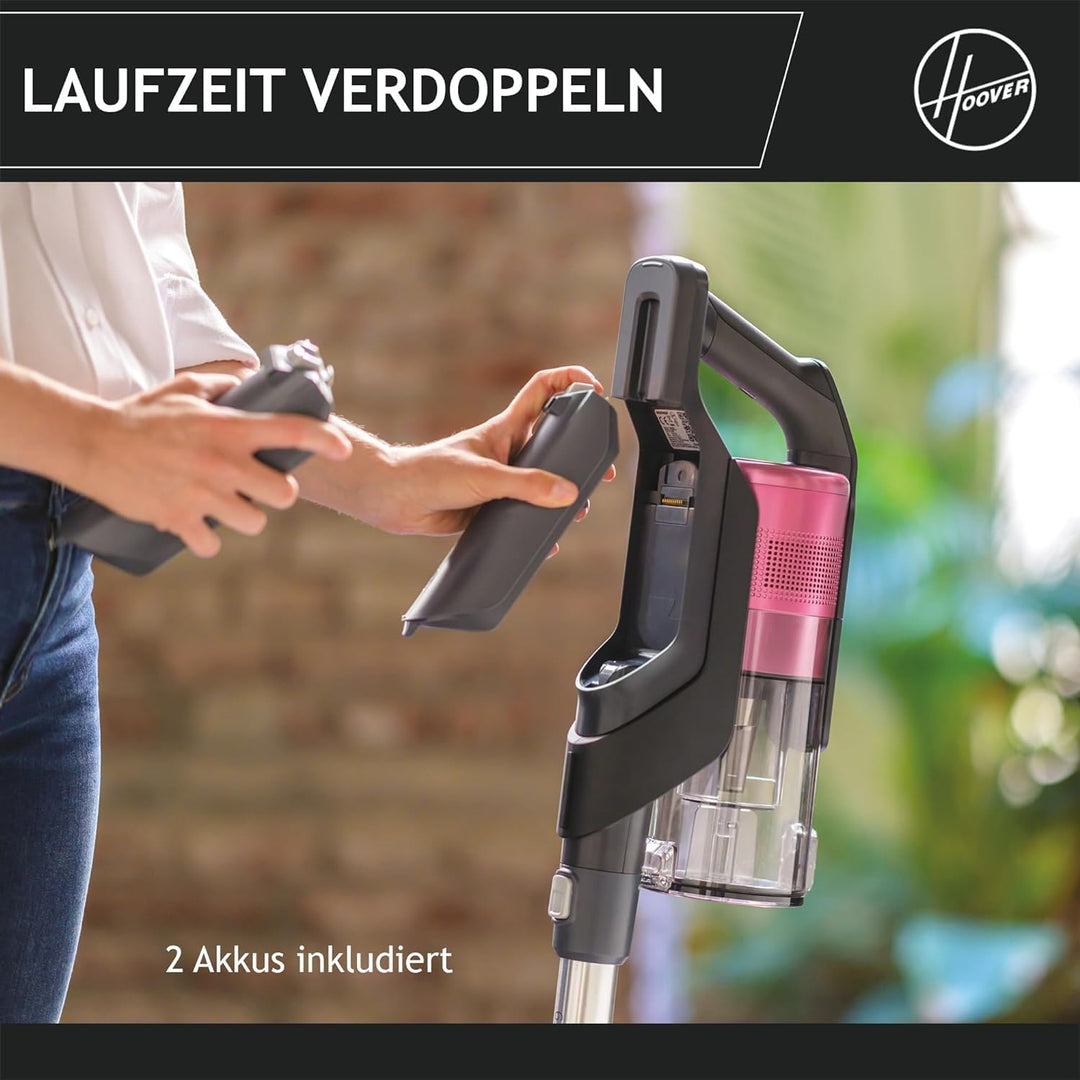Hoover Akku-Staubsauger HF9 Home I Bis zu 240 m² BZW. 60 Min. Laufzeit mit 2 Akkus I Leistungsstarke