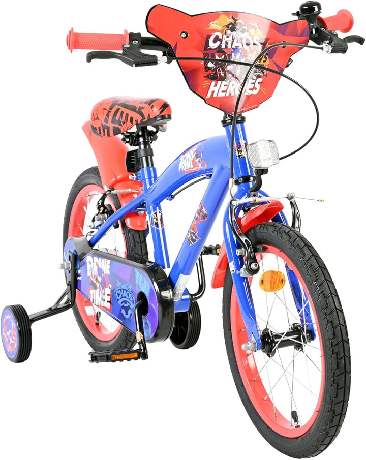 Volare Kinderfahrrad | 3–5 Jahre | Doppelte Handbremse, abnehmbare Stützräder, Pedalreflektoren & Tr