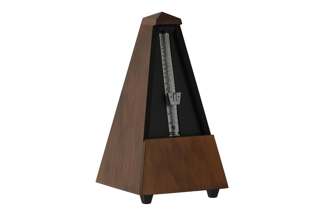Wittner Metronom 803M Holzgehäuse ohne Glocke Taktell Pyramidenform nussbraun matt, nussbraun matt