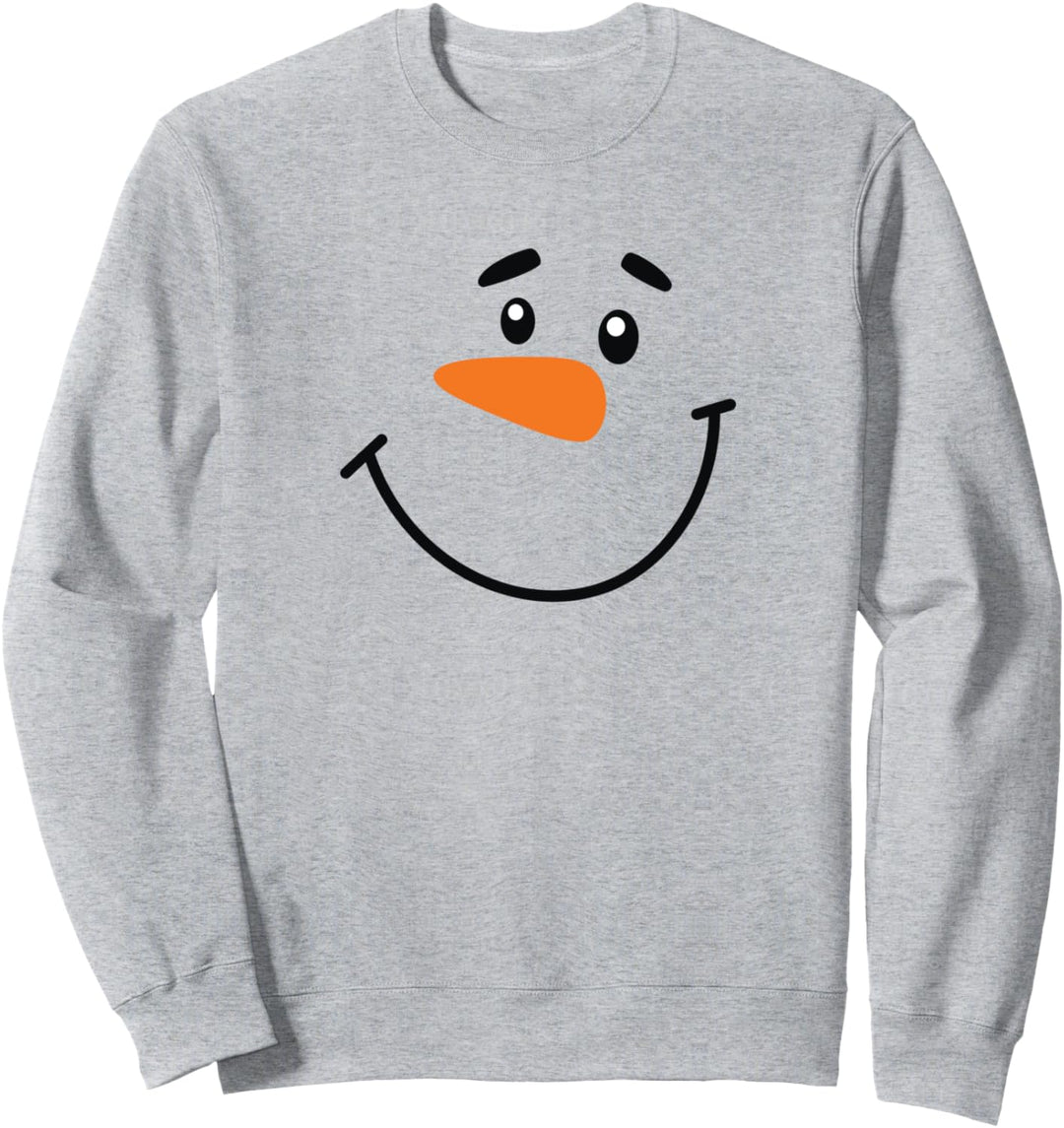 Frohe Weihnachten Schneemann lustiges Gesicht Sweatshirt