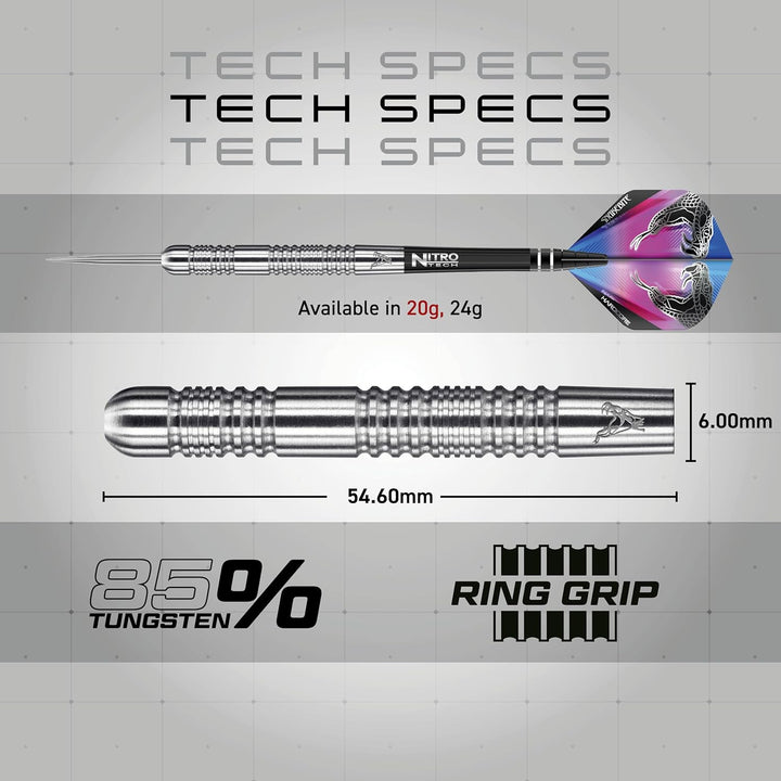 RED DRAGON Peter Wright Snakebite Euro 11: 20g oder 24g Tungsten Darts mit Flights und Schäfte 20.0