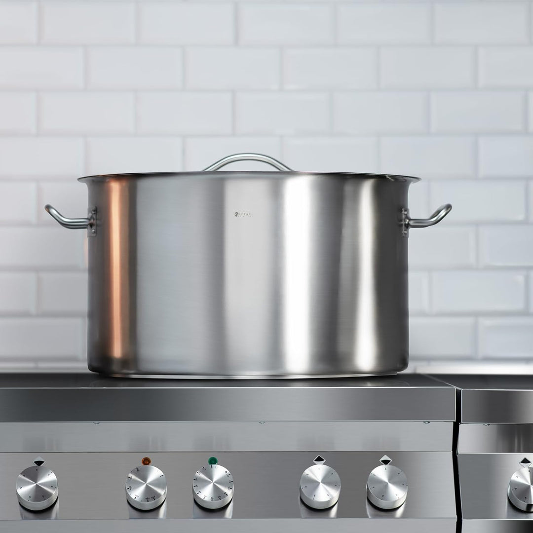 Royal Catering Kochtopf Induktion 59 L Ø 50 cm mit Deckel Edelstahl-Topf Induktionsherd-Topf Indukti
