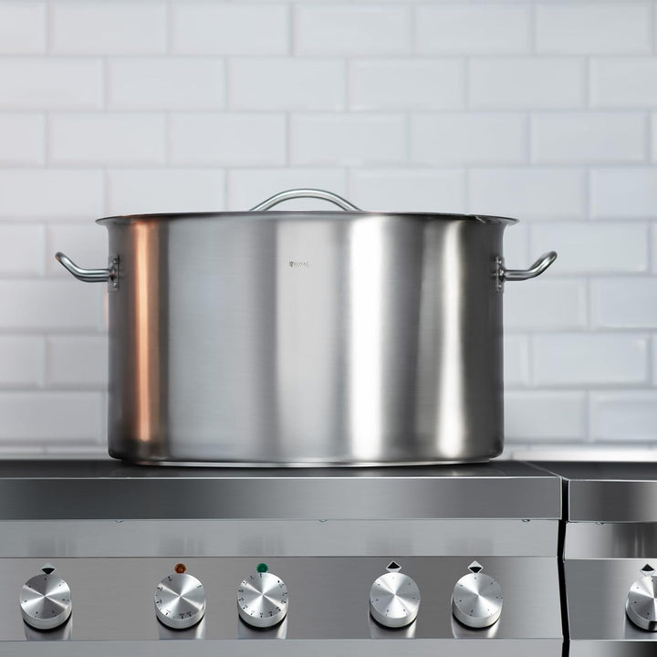 Royal Catering Kochtopf Induktion 59 L Ø 50 cm mit Deckel Edelstahl-Topf Induktionsherd-Topf Indukti