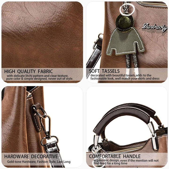 BUKESIYI Damen Tasche Umhängetasche Handtasche Frauen Klein Schultertasche Weekender Lack PU Leder C