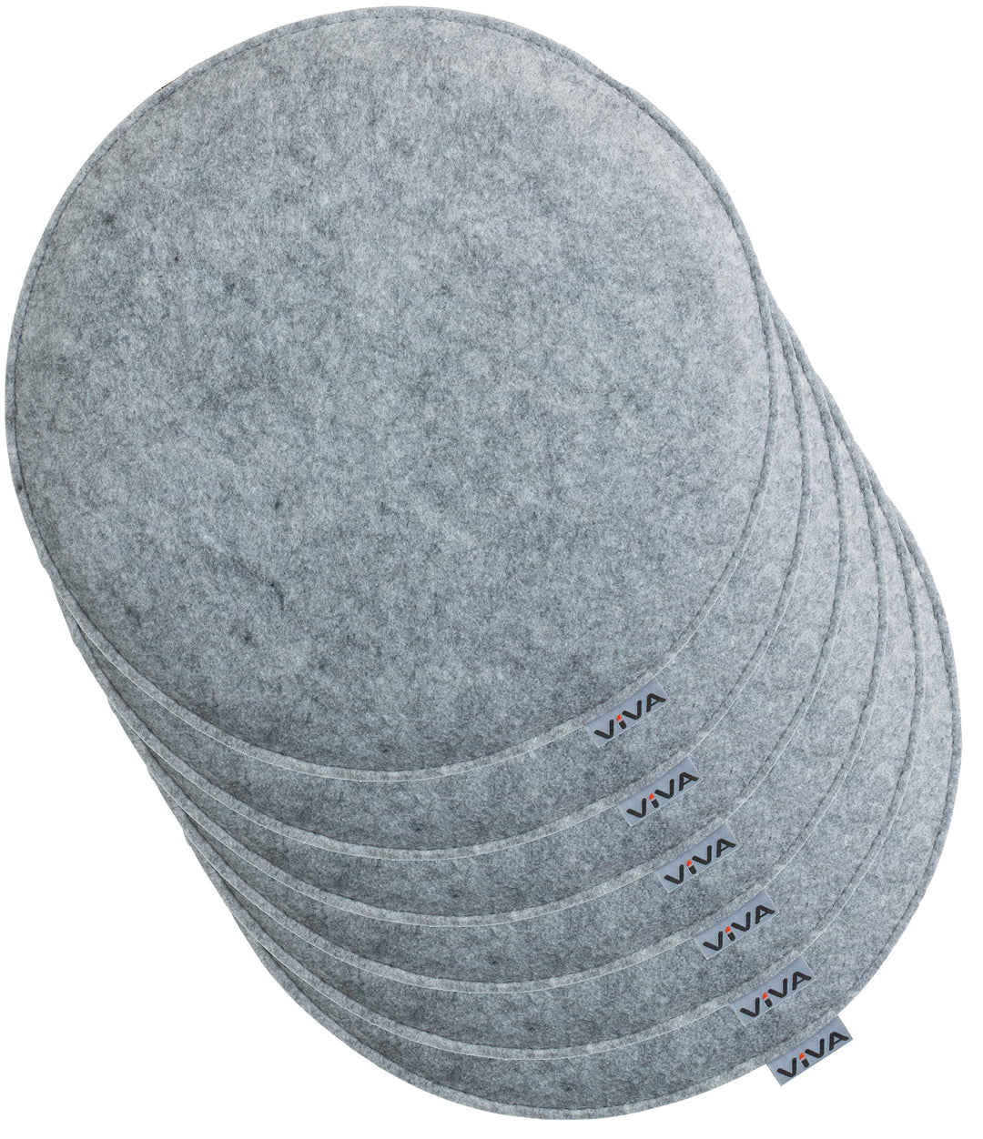Brandsseller Sitzkissen Filz Rund Stuhlkissen Sitzauflage Gepolstert - Ø 35 cm - 6er Vorteilspack -