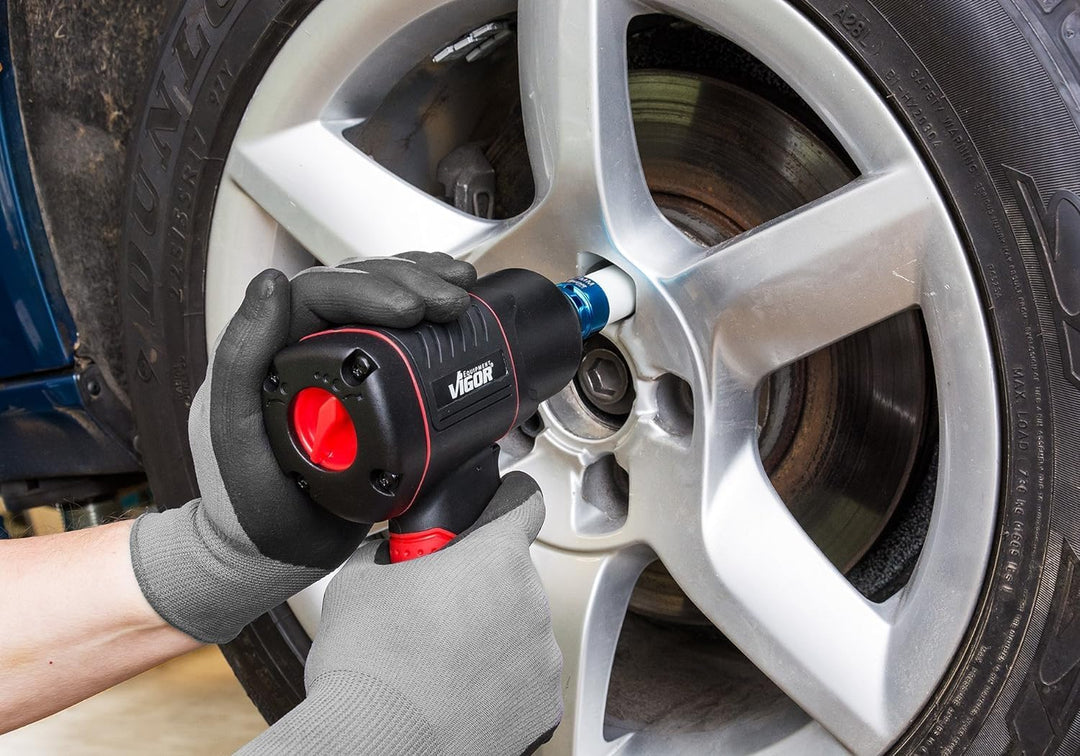 ViGOR V4800 Schlagschrauber Druckluft - max. Lösemoment 1200 Nm, Vierkant 12,5 mm (1/2 Zoll) - vibra