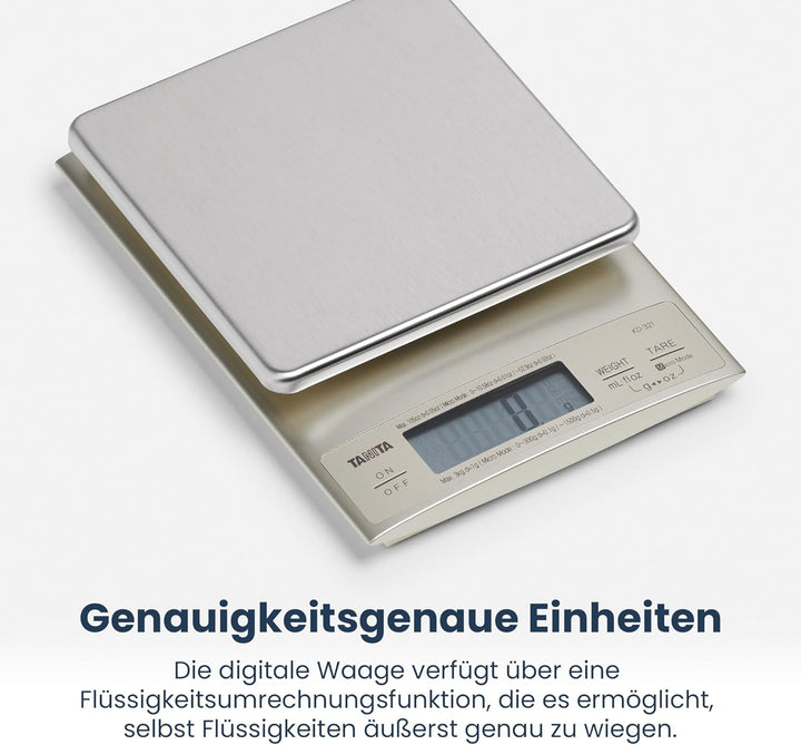 Tanita KD321SV33 Küchenwaage 3 kg mit Feinteilung 0.1 g