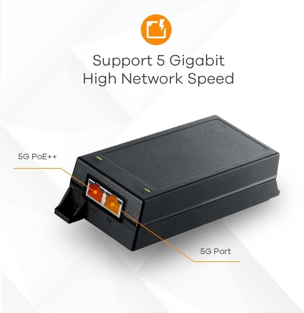 Zyxel 1-2,5-5G Multi-Gigabit 802.3bt PoE++ Injector mit einem einzigen Port [POE12-60W] Einheitsgrös