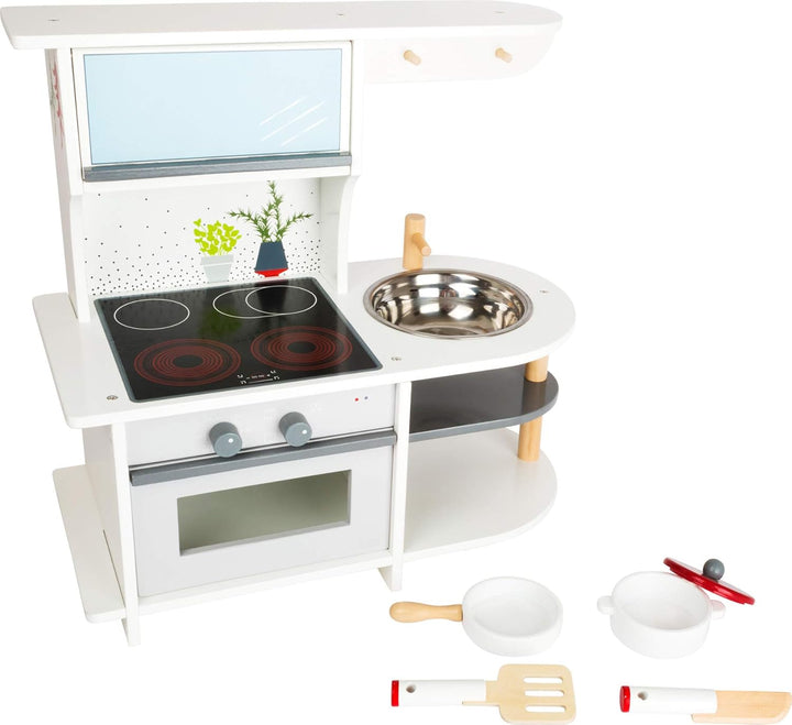 small foot Kinderküche "Grazil" mit Backofen, Pfanne, Kochtopf, Küchenhelfern und Waschbecken, ab 3