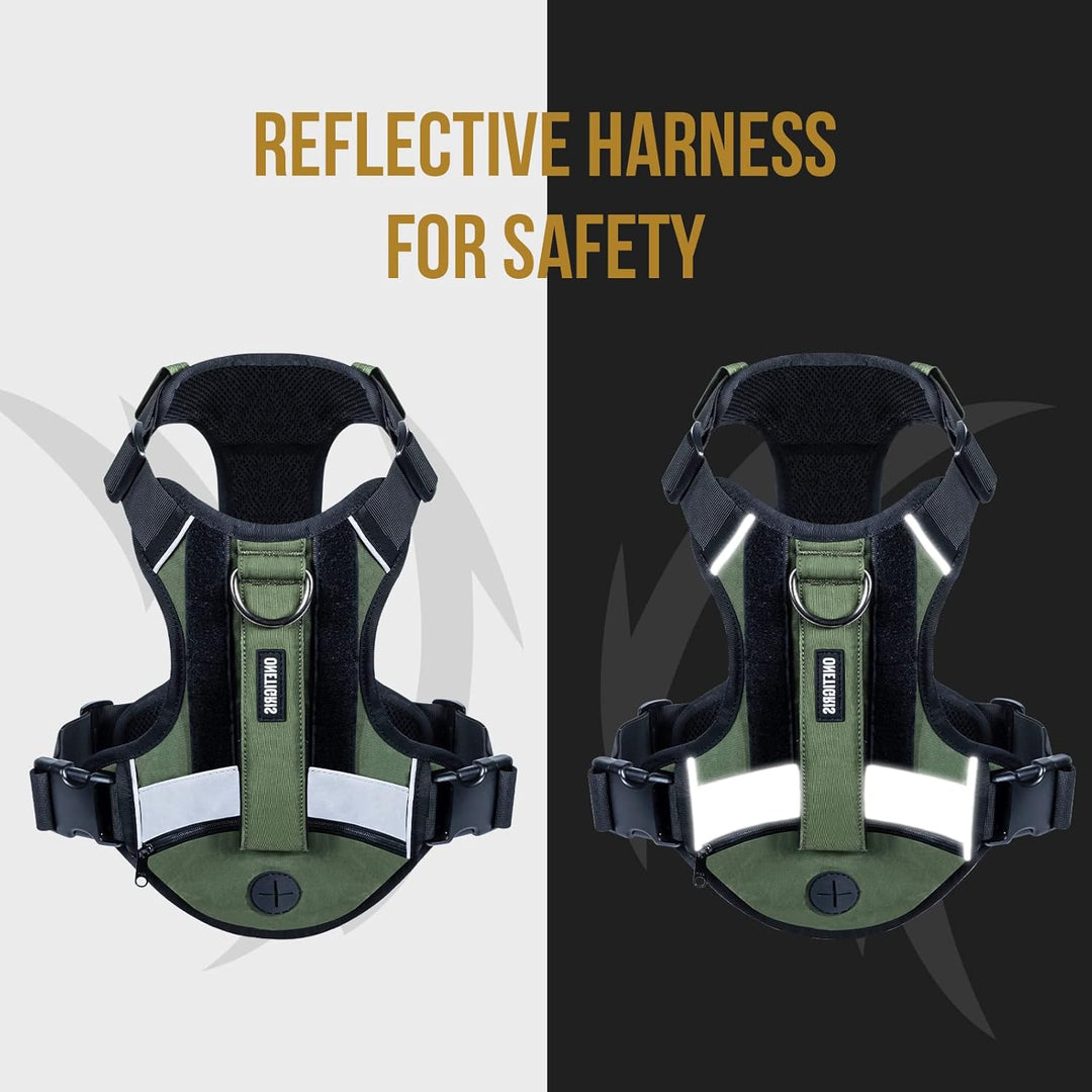 OneTigris Grover Taktisches No Pull Hundegeschirr für Grosse/Mittlere Hunde Einstellbar Brustgeschir