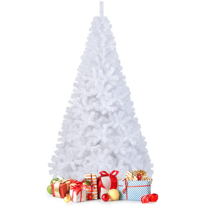 GOPLUS 150/180/210/240cm Weihnachtsbaum Weiss, Festliche Weihnachtdekoration für Zuhause, Weisser Ta